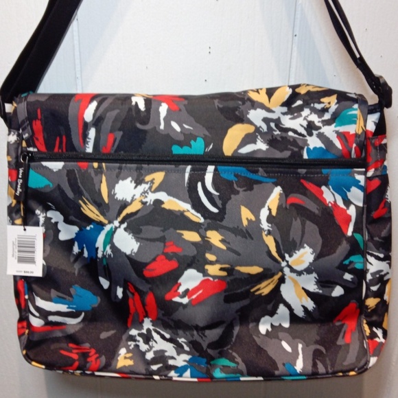 Vera Bradley Lightenup Messenger Bag Splash Floral - Picture 2 of 7